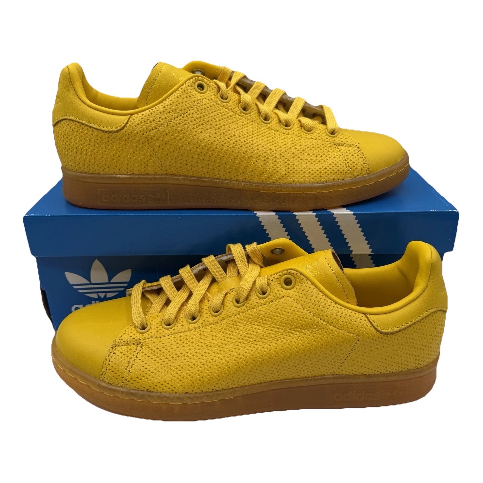 Adidas Stan Smith Adicolor Shoes Mens 8.5 Yellow Sneakers Originals S80247